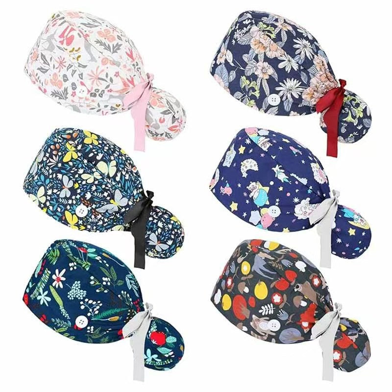 Nurse Surgical Caps with Patterns