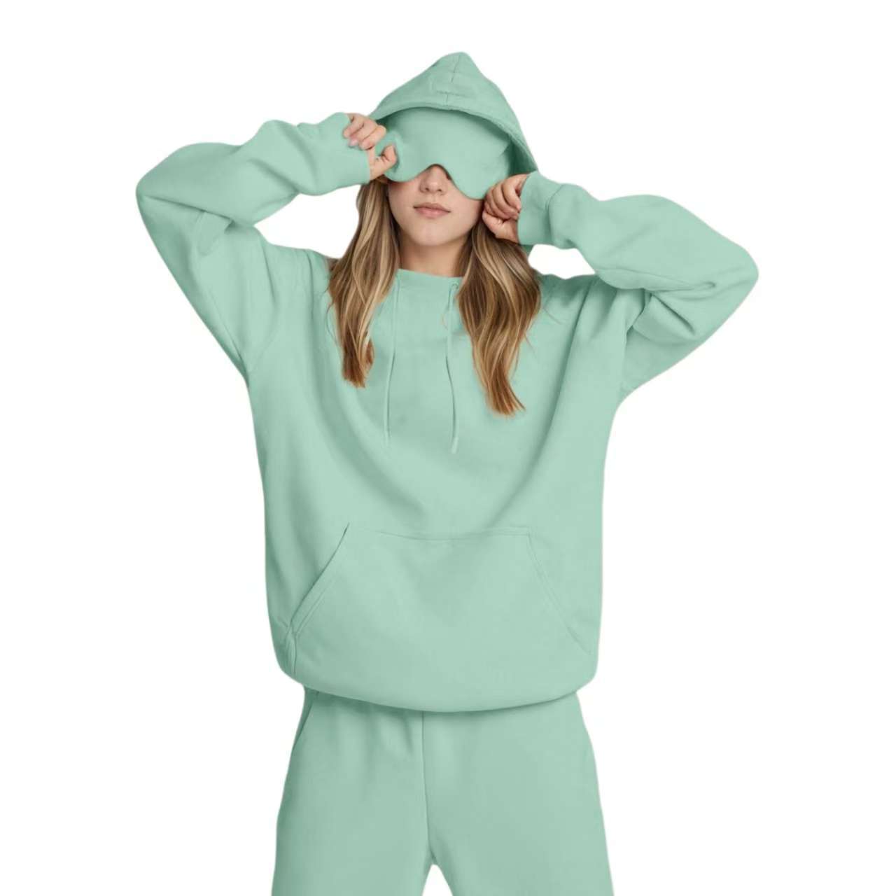 Comfy Hoody and Sweat Pants with Built-in Eye Mask