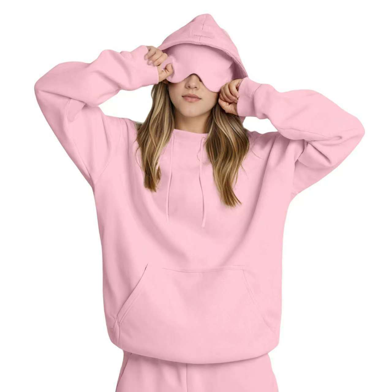 Comfy Hoody and Sweat Pants with Built-in Eye Mask