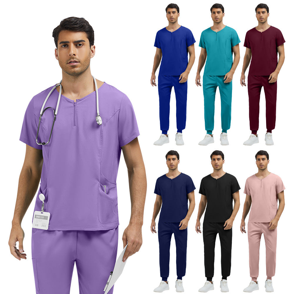 Zippered Scrub Set