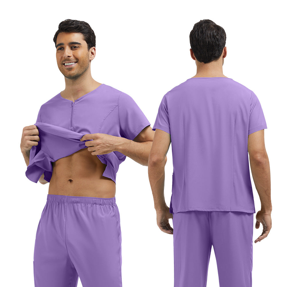 Zippered Scrub Set
