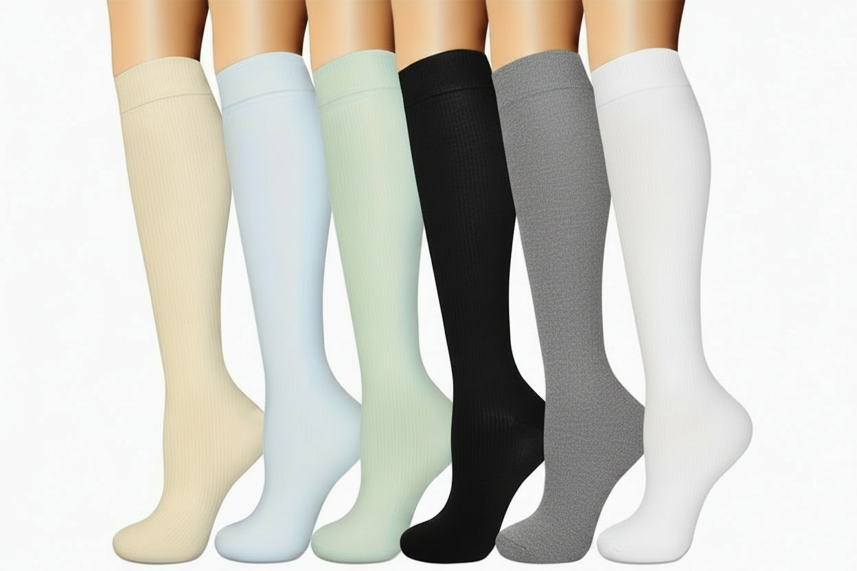 Stylish Compression Socks - Solid Colors