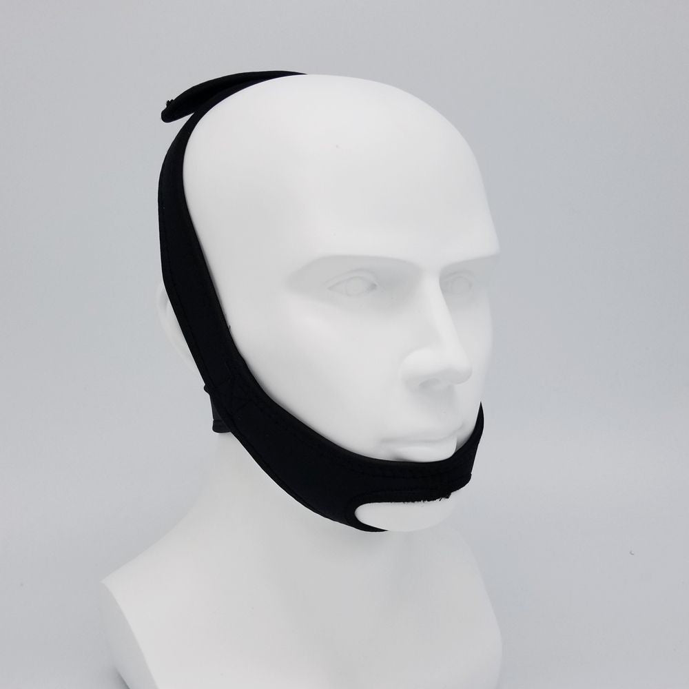 Exposed chin anti-snoring belt
