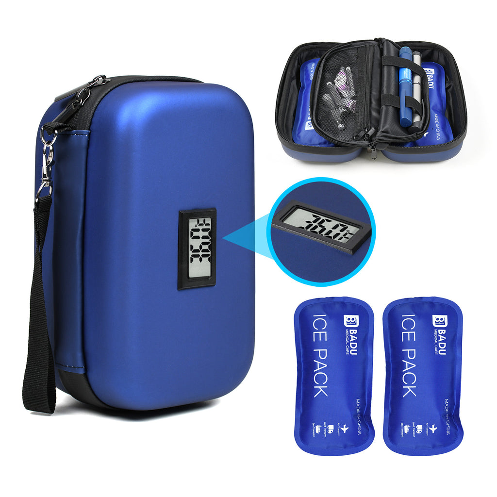 Reusable Ice Packs with Temperature Monitor Case
