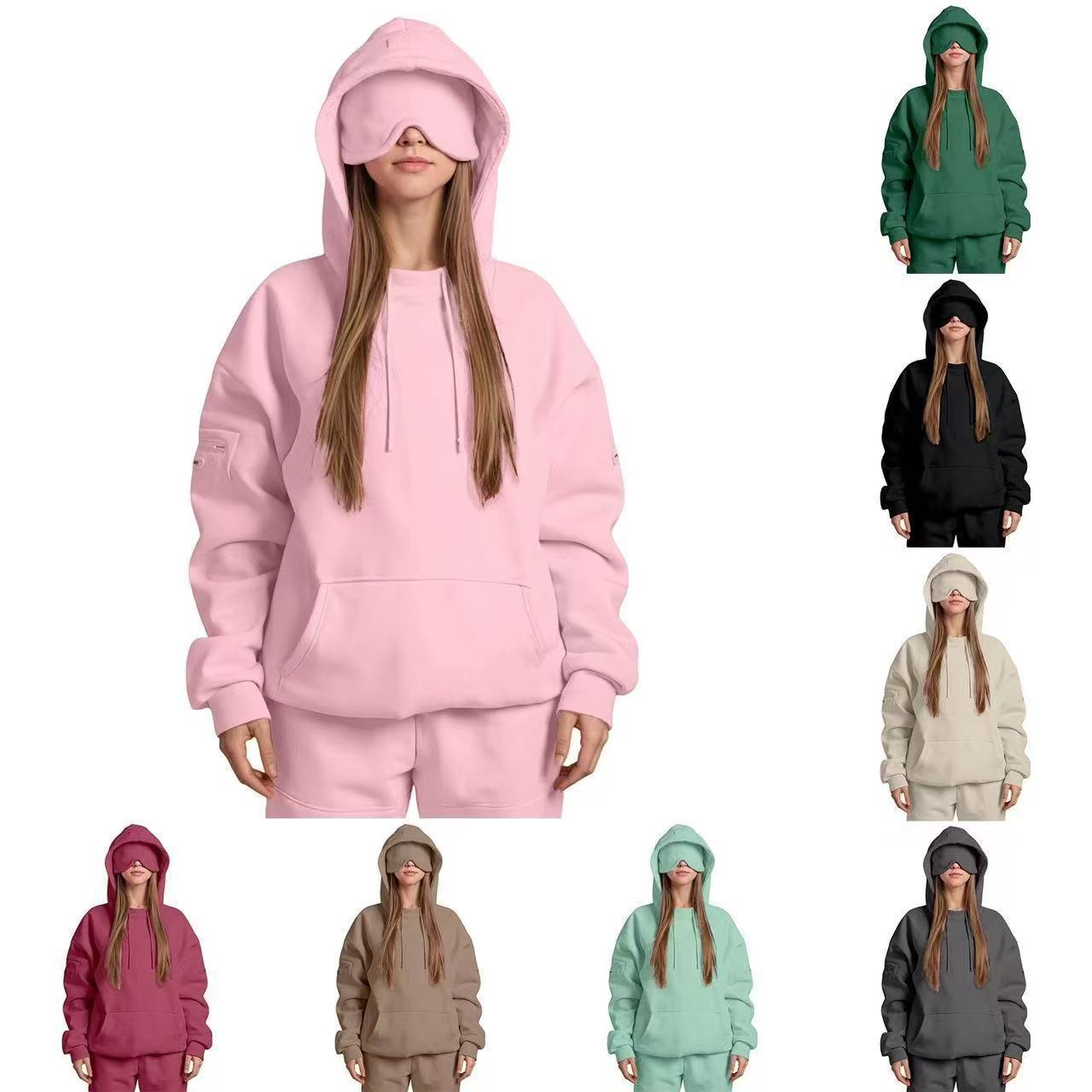 Comfy Hoody and Sweat Pants with Built-in Eye Mask
