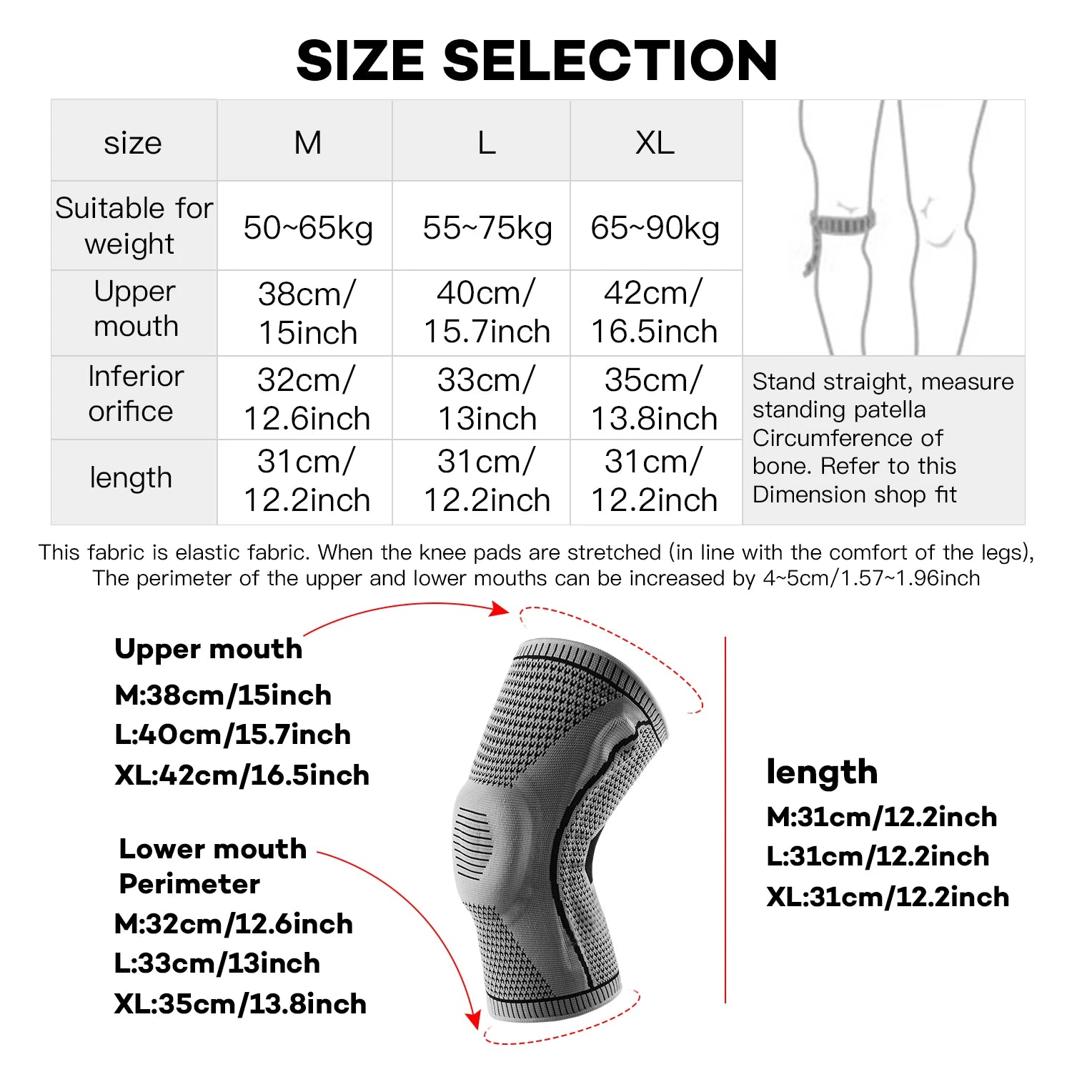 Knee Pad with Support Strap