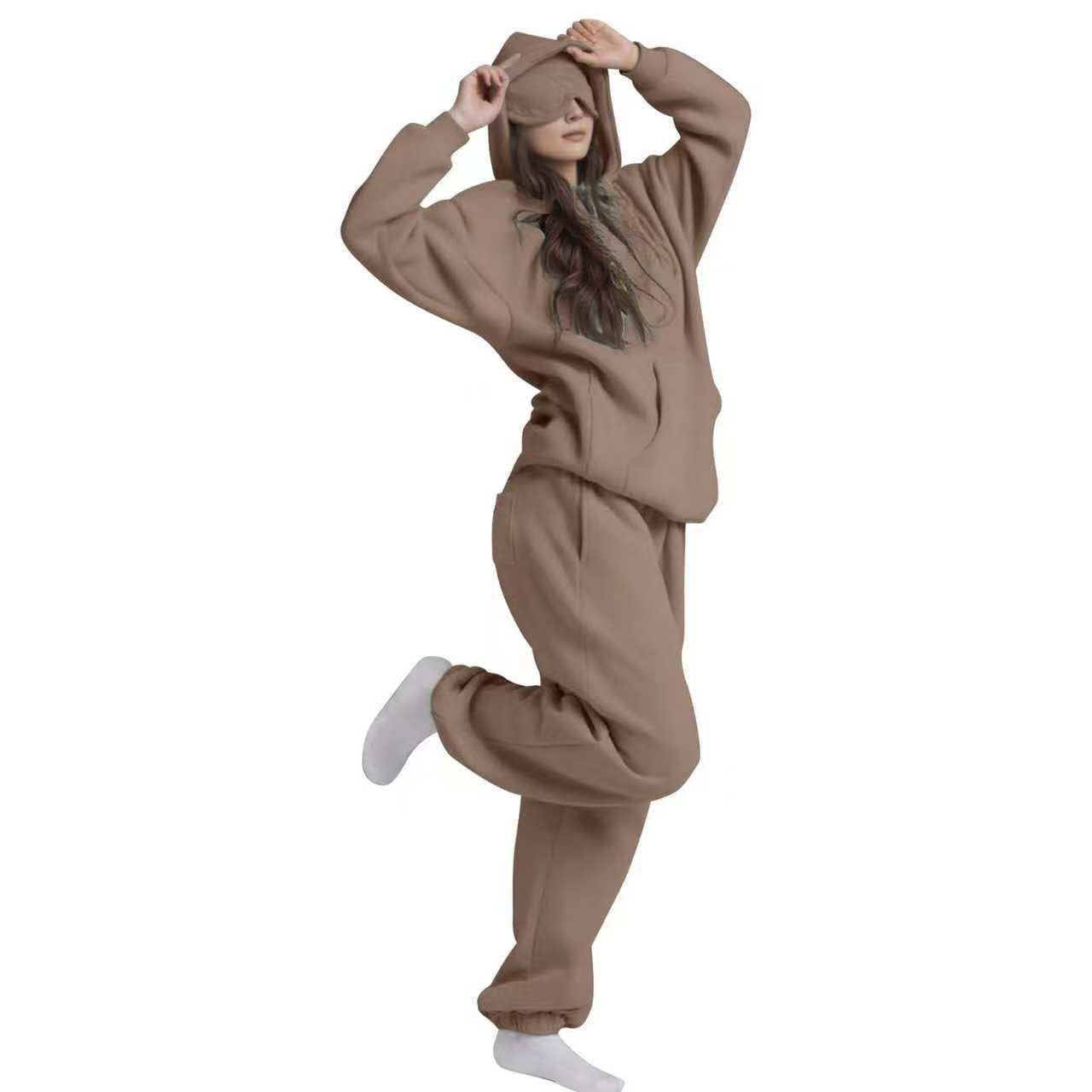 Comfy Hoody and Sweat Pants with Built-in Eye Mask