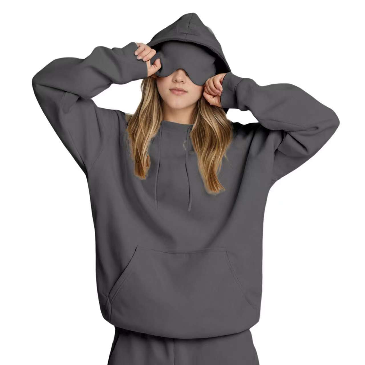 Comfy Hoody and Sweat Pants with Built-in Eye Mask