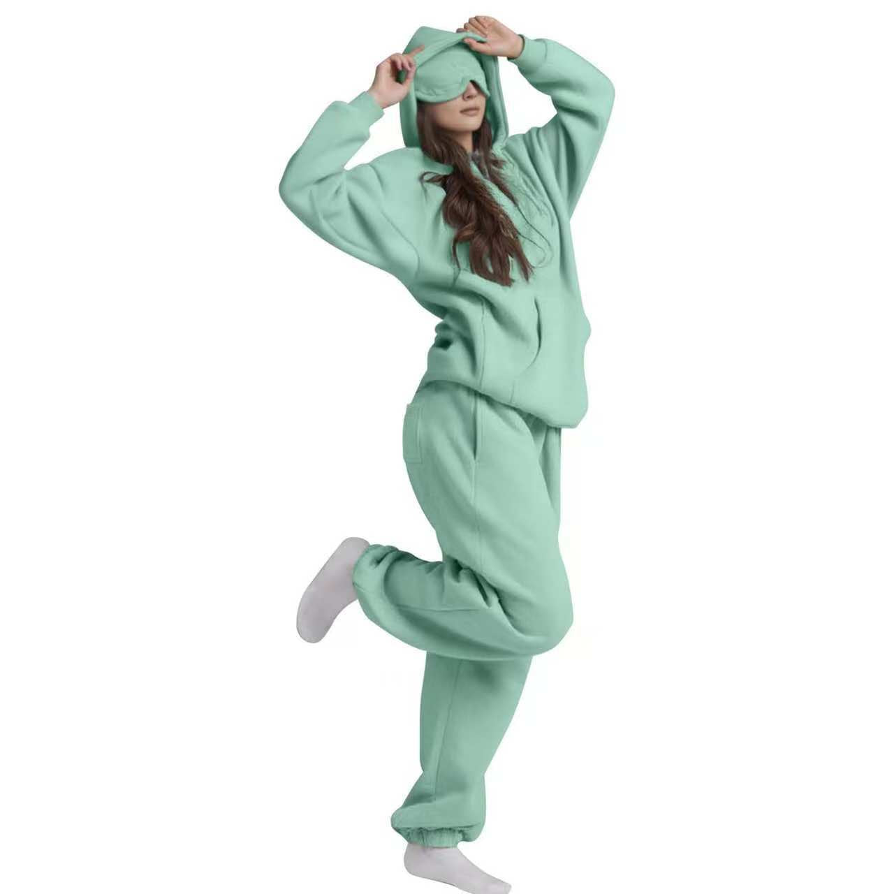 Comfy Hoody and Sweat Pants with Built-in Eye Mask