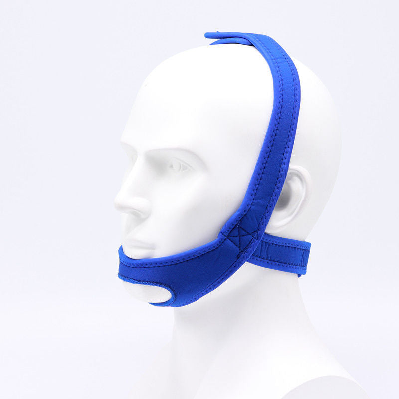 Exposed chin anti-snoring belt