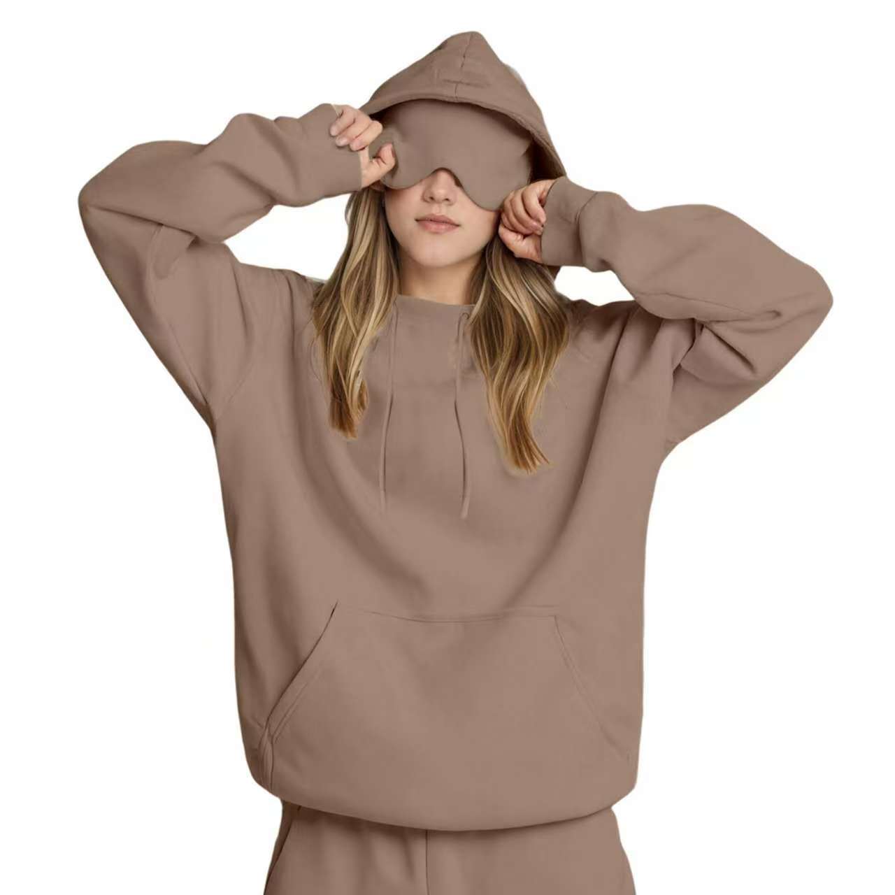 Comfy Hoody and Sweat Pants with Built-in Eye Mask