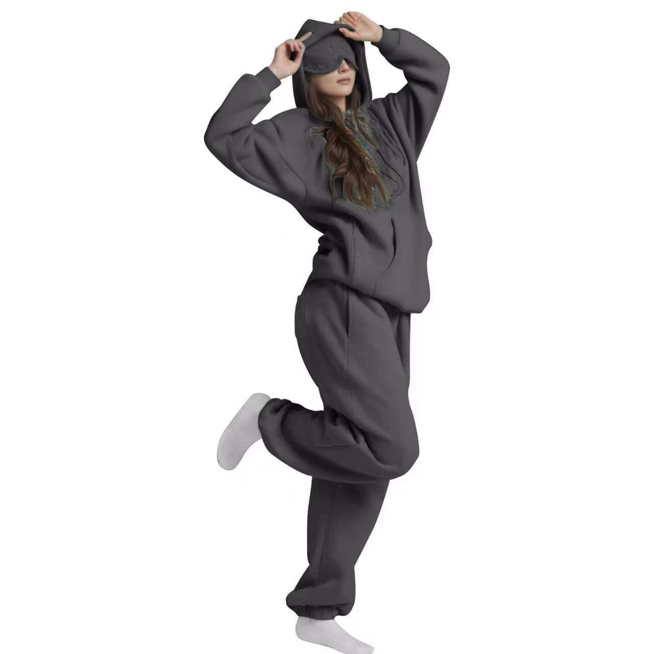 Comfy Hoody and Sweat Pants with Built-in Eye Mask